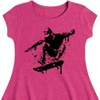 Girls' - Instant Message - Skateboarding Fit & Flair Cap Sleeve Graphic Dress - 2 of 4