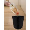 Aoibox Small Plastic Trash Can Wastebasket Recycling Bin for Bathroom, Dorm, Bedroom, Home Office, Garbage Can for Kids Room (1, Black) - 2 of 4