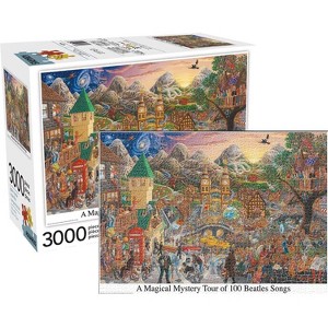 Aquarius Puzzles The Beatles Magical Mystery Tour of 100 Songs 3000 Piece Jigsaw Puzzle - 1 of 4
