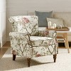 Araceli Traditional Wooden Upholstered Floral Armchair with Wingback and Nailhead Trim| ART OF LIVING DESIGNS - 2 of 4