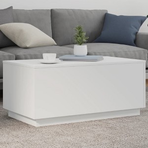 vidaXL Coffee Table White Engineered wood 35.4 x 19.7 x 15.7 in Lights - 1 of 4