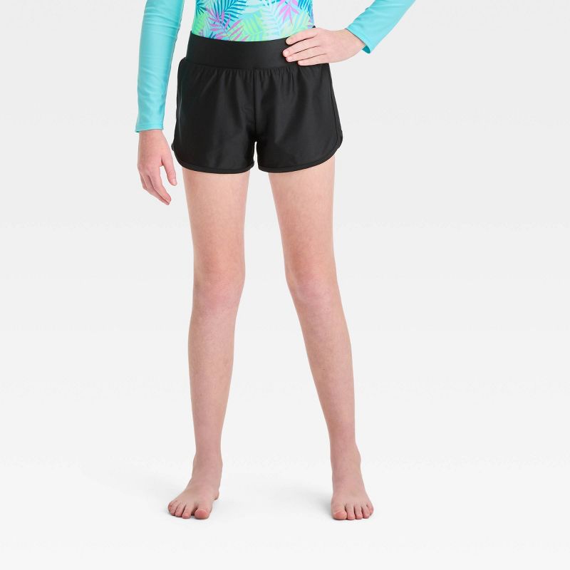  Girls' Solid Swim Cover Up Bottom - Cat & Jack™, 1 of 5