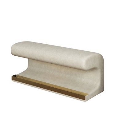VYNXARIA Entryway Bench Leather Upholstered Ottoman with LED sensor light for living room ,bedroom,end of bed
