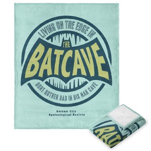 DC Comics Batman Dads Batcave Silk Touch Throw Blanket - 1 of 4
