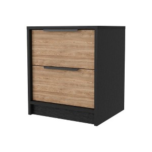 NicBex 16.1 inch Wide Nightstand with 2 Drawers,Side Table with Large Storage Space and Metal Handle,Bedside Table for Bedroom,Living Room - 1 of 4
