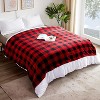 Flannel Throw Blankets, Buffalo Plaid Throw Blanket for Couch Sofa Bed.Christmas Gift. - 3 of 4