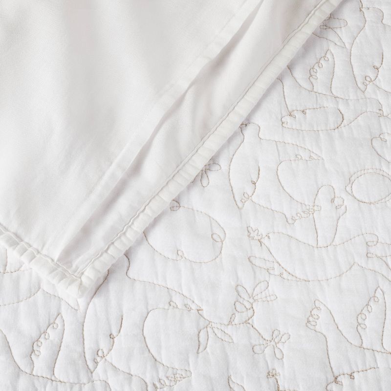 Dove Stitch Quilt Sham Off-White - Opalhouse™ designed with Jungalow™, 4 of 6