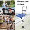 Skran Foldable Platform Push Hand Truck Cart, 440 lbs. Weight Capacity, 2 Swivel Brake Wheels - 2 of 4
