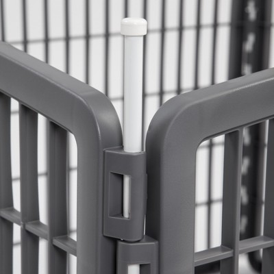 Gray 24'' Heavy-Duty Plastic Pet Playpen