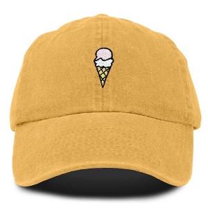 Dalix Double Scoop Ice Cream Embroidered Mens Cotton Dad Hat Baseball Cap - 1 of 4