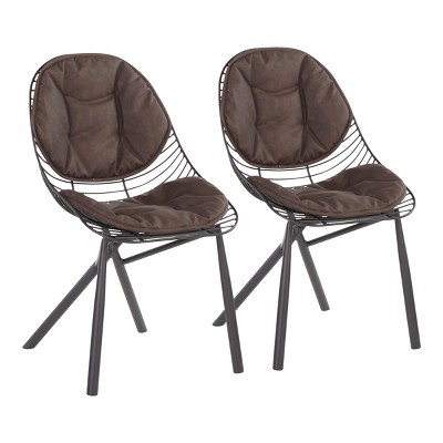 Syemin Dining Chairs Modern Set of 2 Bar Stools Stylish Counter Height and Bar Height Bar Stools Dining Room Bar Chairs, Brown, 25.5"*19.25"*36"
