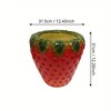 NAYSAYE Garden Decor Large Strawberry Shaped Planter Creative Fruit Flower Pot for Indoor and Outdoor Decoration, Red, 12.4"*12.4"*12.2" - 3 of 4