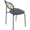 Nordlys Set of 2 Metal Dining Chairs with Cane Backs and Bouclé Seats Modern Design Style Upholstery Dining Room - 3 of 4
