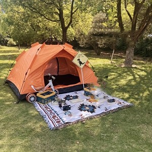 Portable Ramadan Vintage Picnic Mat, Bohemian Style Blanket, For Outdoor Picnic Camping - 1 of 4