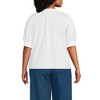Lands' End Women's Button Pintuck Puff Sleeve Top - 2 of 3