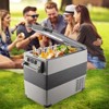 VEVOR 12 Volt Refrigerator, 58 Qt Car Refrigerator, Dual Zone Portable Freezer, Cooler Compressor Freezer with 12/24V DC and 110-240V AC, Black&Grey - 2 of 4
