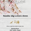 Bow Knot Flat Back Earrings for Cartilage Helix Tragus Lobe 14 kt Gold Plated Sterling Silver Pair by Ginger Lyne - 4 of 4