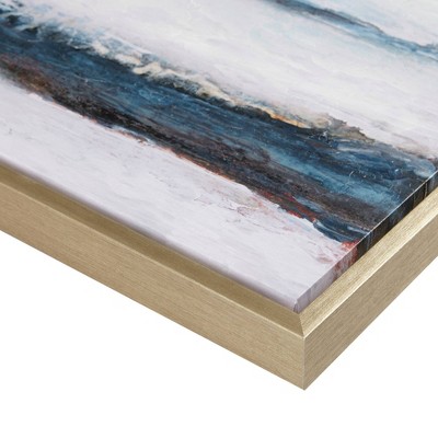 Blue Drift Abstract 5-Piece Framed Canvas Wall Art Set