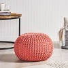 Nahunta Modern Knitted Cotton Round Pouf - Christopher Knight Home - 2 of 4