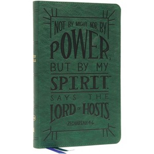 Nkjv, Thinline Youth Edition Bible, Verse Art Cover Collection, Leathersoft, Green, Red Letter, Comfort Print - by  Thomas Nelson (Leather Bound) - 1 of 1