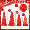6 Pcs Mercury Glass Christmas Tree for Tabletop Light up Figurine Christmas Tree Mercury Cracked Glass Globe w/Light for Xmas Centerpiece Mantel Gift - 2 of 4