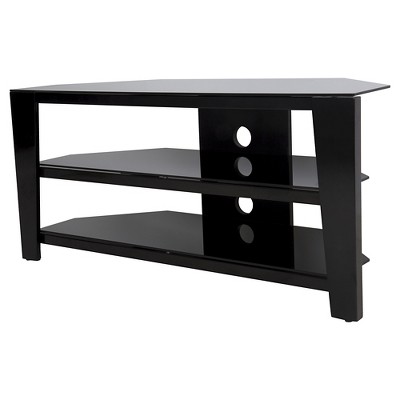Glass Shelves TV Stand for TVs up to 55" - Black
