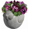 Classic Home and Garden Cement Buddies Indoor/Outdoor Planter with Drainage Hole, Bird - 2 of 4