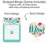 Big Dot of Happiness Colorful Floral Happy Mother's Day - Bingo Cards and Markers - We Love Mom Party Shaped Bingo Game - Set of 18 - 3 of 4