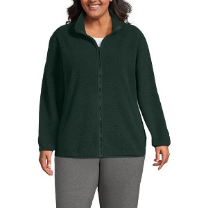 Lands' End Women's Cozy High Pile Full Zip Fleece Jacket - 1 of 4