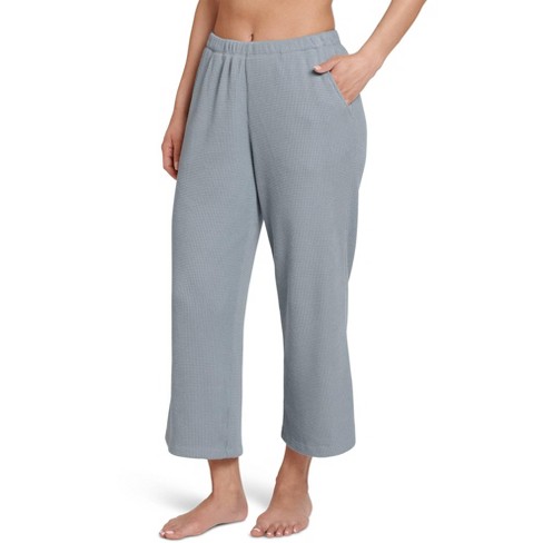 Jockey Women's Waffle 7/8 Wide Leg Pant L Silver Line Blue : Target