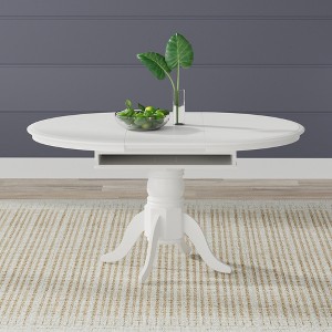 Glenwillow Home Single Pedestal Butterfly Leaf Dining Table with Self-Storing Leaf - 1 of 4