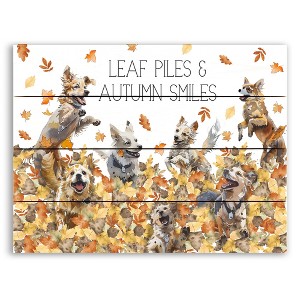 Creative Products Leaf Piles and Autumn Smiles 15.75 x 11.75 Pallet Wood Wall Art - 1 of 1