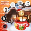 Paaaawaters 6FT Christmas Gingerbread Man Inflatables Outdoor Decoration Hot Cocoa Cup Cute Giant Xmas Blowups - 4 of 4