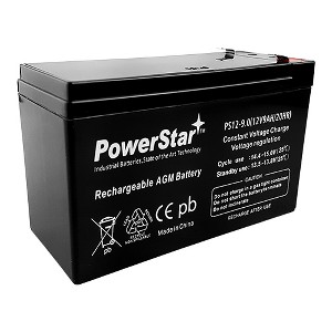 PowerStar 12V 9AH AGM SLA Battery with F2 Terminals Sealed Lead Acid SLA12-9F2 - 1 of 1