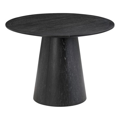 Sahara Black Oak and Marble Round Dining Table