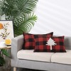 Unique Bargains Plaid Print Decorative Farmhouse Pillowcase 2 Pcs - 3 of 4