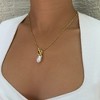 Adornia Tarnish Resistant 18k Gold Plated Freshwater Pearl Toggle Necklace - 2 of 4