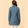 INSPIRE CHIC Women's Regular Fit Notched Lapel Long Sleeve Buttoned Classic Coat - 4 of 4