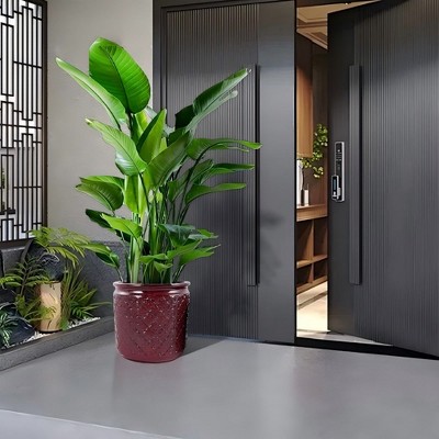 Chic Crate Modern Ceramic Planter Pots Set of 3 – Versatile Indoor/Outdoor Flowerpots with Drainage Holes