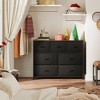 Aoibox 7 Drawer Dresser TV Stand Media Console Table with Metal Frame Wood Top for TV up to 45 Inch Black Rustic Brown - 2 of 4