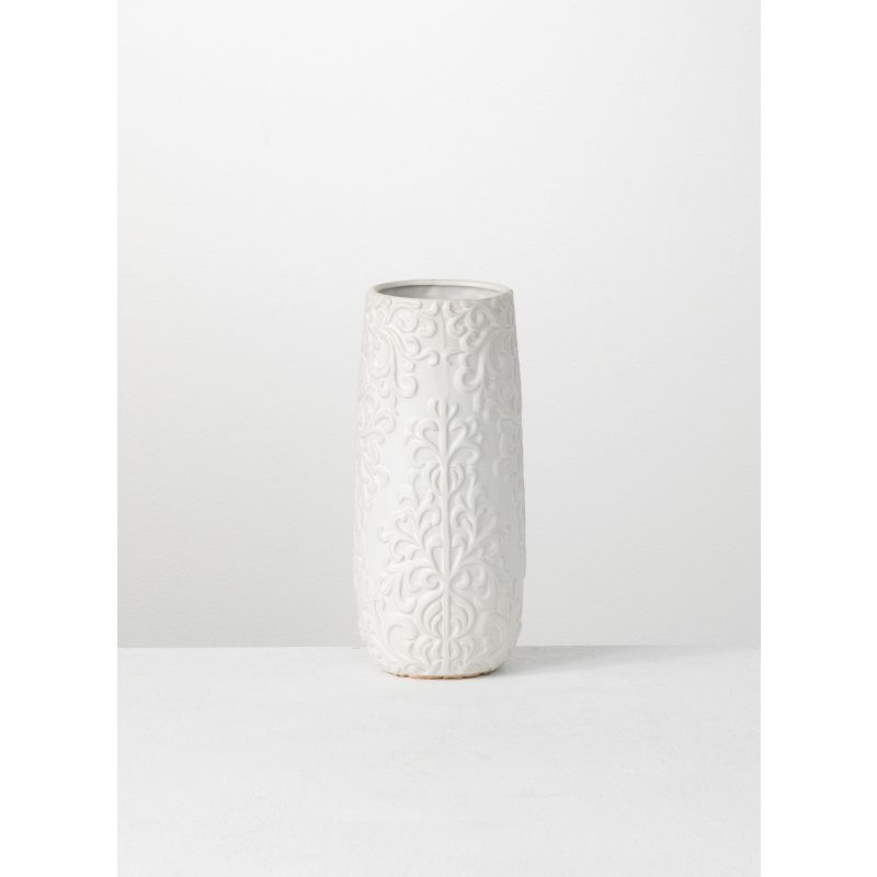 Sullivans Embossed Ceramic Vase, 1 of 4