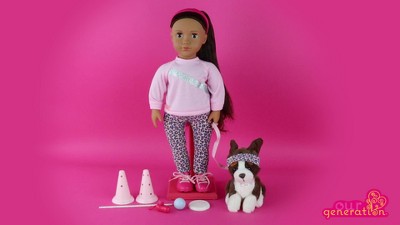 Our Generation Natalia & Nillie 18 Doll & Pet Training Set : Target
