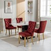 Racxily Velvet Dining Chairs Set of 2,  w/ Chrome Stainless Steel Plating Legs, Nailhead Trim, Button Tufted Parsons Dining Room Chair - 2 of 4