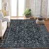Area Rugs for Living Room Bedroom,Vintage Floral Boho Non Slip Low Pile Carpet Indoor Dining Room Kids Room - 3 of 4