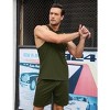 Men's Tracksuit 2 Piece Sleeveless Hooded Workout Tank Top and Shorts Casual Athletic Sports Hoodie Shorts Set - 4 of 4