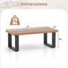 Costway Rustic Coffee Table w/ Sturdy Legs Farmhouse Wooden Center Table Industrial Accent Table for Living Room - 3 of 4