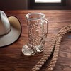 Final Touch Wild West Boot Beerglass - Unique Drinking Cups with Handle - Thick Lead-Free Glass, 22 oz Capacity, Rustic Barware Gift Box Included - 3 of 4
