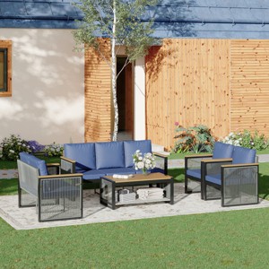 EROMMY 5 Pieces Patio Set Outdoor Furniture Sets Modern Chair Conversation Sets With Coffee Table - 1 of 4
