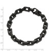 Black Bow Jewelry Men's Black Plated Stainless Steel Shackle Link Bracelet, 8.5 Inch - 4 of 4