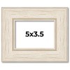 PosterPalooza | Photo Size Weathered White Picture Frame - UV Acrylic, Foam Board Backing, Hanging Hardware - 2 of 4